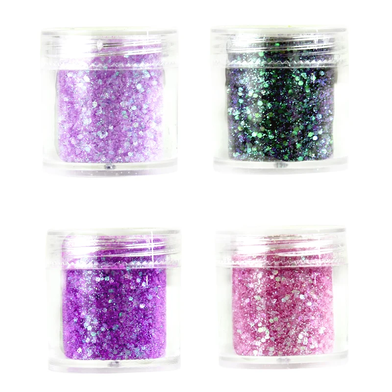 1 горшок 10 мл Объемный смешанный порошок для ногтей 20