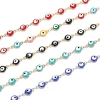 Цепочки из нержавеющей стали с эмалью, 1 метр, для самостоятельного изготовления ювелирных изделий