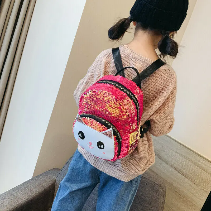 Милые наклейки на ногти рюкзак с блестками для маленьких девочек и мальчиков