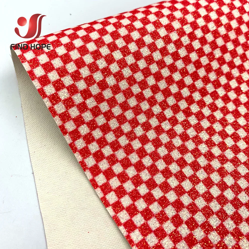 Черно-белая клетчатая тонкая блестящая виниловая ткань из кожзаменителя швейная