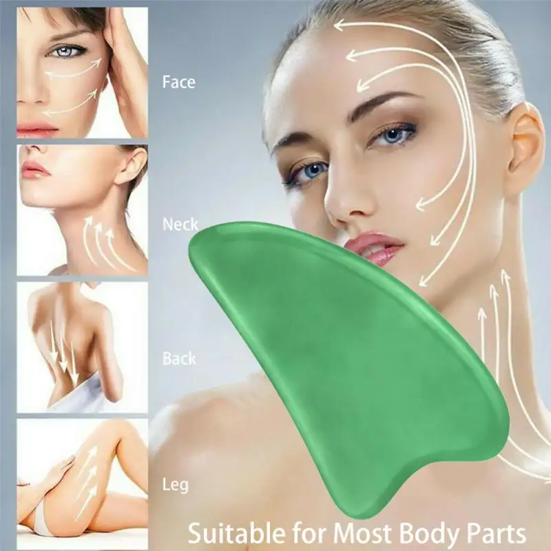 

Jade Guasha Massage Board Natural Stone Gua Sha Scraper Beauty Tool Health Care Meridian Scraping Plate Lose Weight Massager SPA