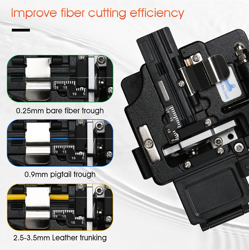 2021 New AUA-X0 High-precision Fiber Cleaver with Waste Fiber Box Fiber Optic Cable Cutter Fiber Fusion Splicer Cutter
