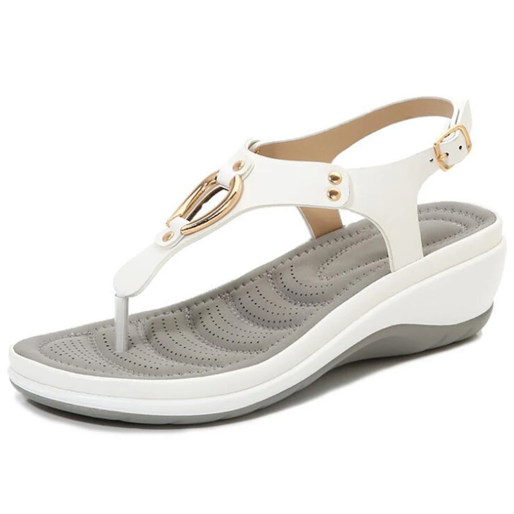 

new Women Sandals Flip Flops Casual Flats Outdoor Fashion Women Shoes Summer Beach Women's Shoes Wedge Female Footwear hy 462