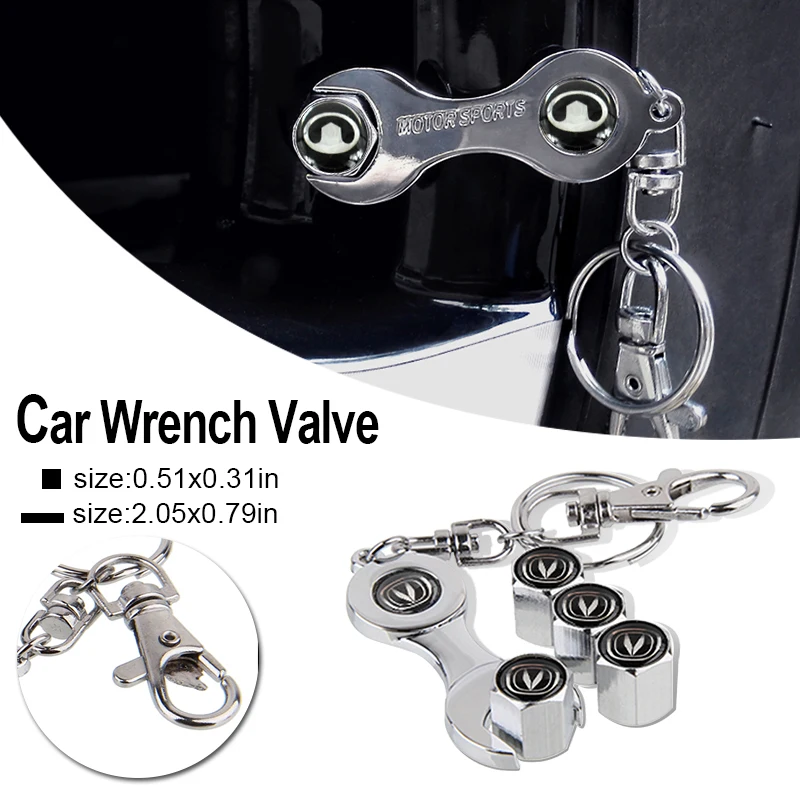 

1set Car Metal Wheel Stem Covers Tire Valve Caps with Keychain for Jaguar Xf Android X250 Xe F E Pace 3000 1000 Car Accessories