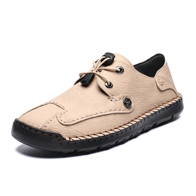 

New 2020 Leather Men Shoes Casual High Quality Breathable Shoes Male Fashion Loafers Men's Flats Driving Shoes Leather Moccasins