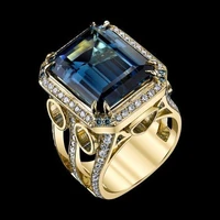14k yellow gold real natural sapphire jewelry ring for men women fine anillos de wedding bizuteria 14 k gold pure gemstone rings