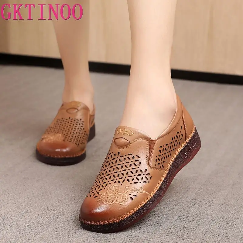 

Мокасины женские из натуральной кожи, без застежки, на плоской подошве