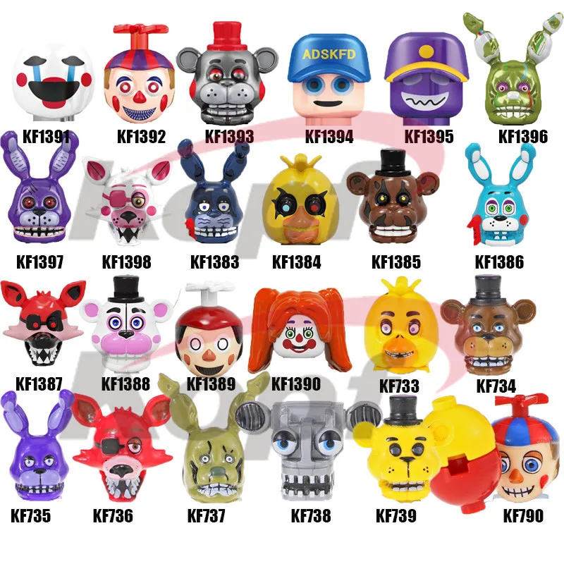 Детский конструктор пять ночей Atfreddys мини ночная кошмарная кекс розовый Фокси