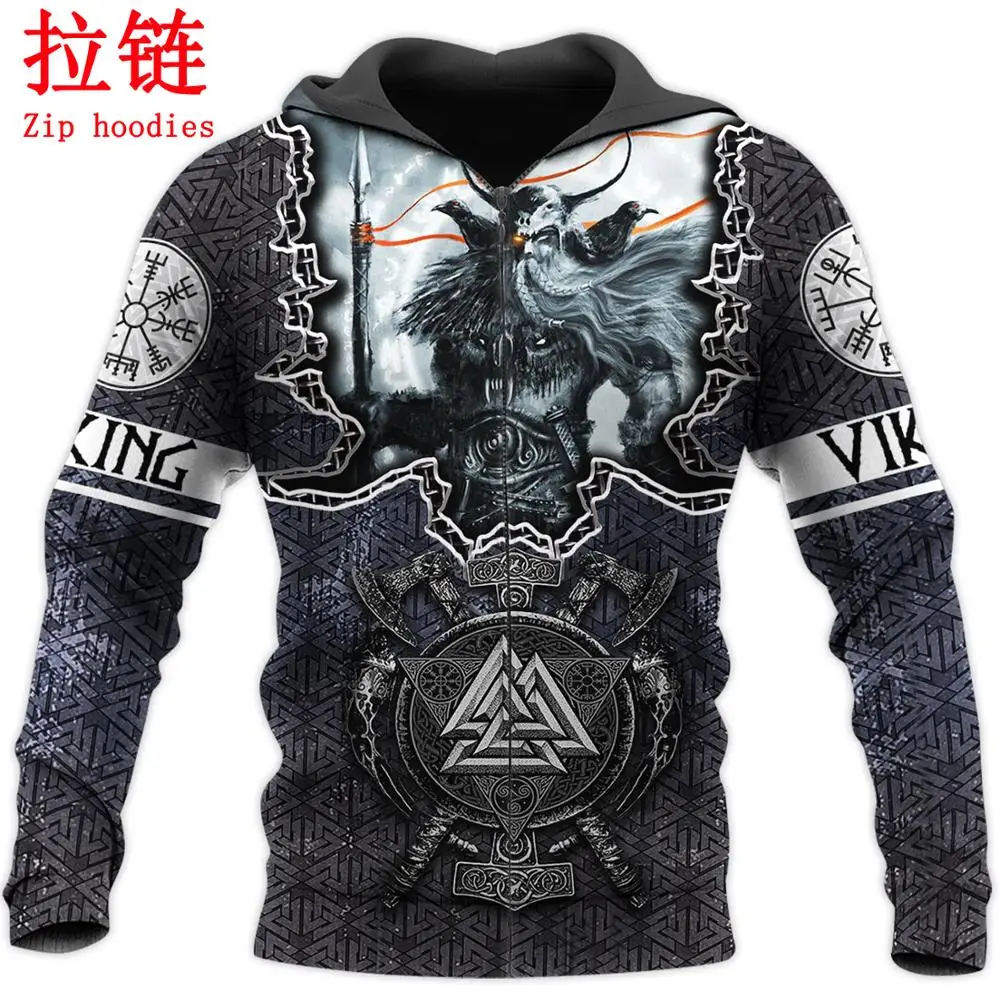 

Fashion Men for women Viking hoodies 3D printed Tattoo Odin Sweatshirt Hoodie Harajuku Autumn Streetwear Unisex Casual Tracksuit