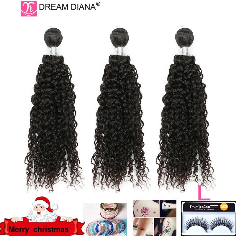 DreamDiana бразильские кудрявые вьющиеся волосы 1/3 шт 8 &quot 30&quot Remy сотканые