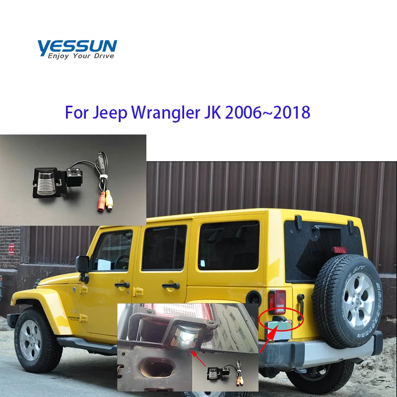 

Car Reverse Rear View Camera For Jeep Wrangler JK 2006 2007 2008 2009 2010 2011 2012 2013 2014~2018 License plate backup camera