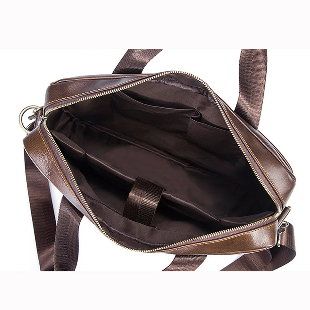 Модные деловые мужские портфели из натуральной кожи сумки через плечо кожаные