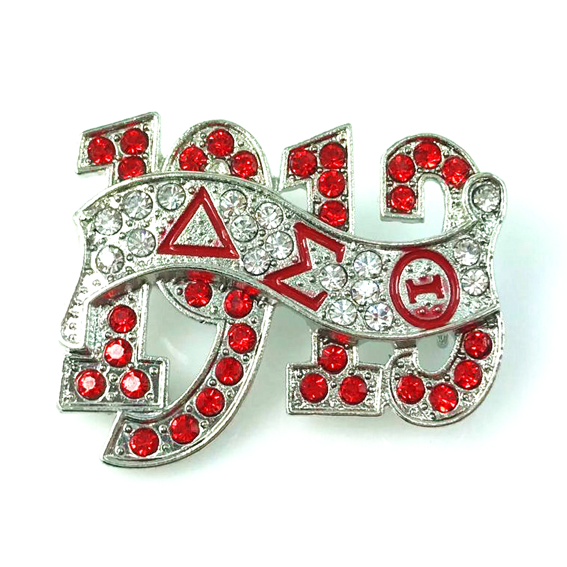 Новое поступление, красные стразы Delta Sigma Theta Sorority 1913 DST AEO, брошь с отворотами для женщин, ювелирные изделия