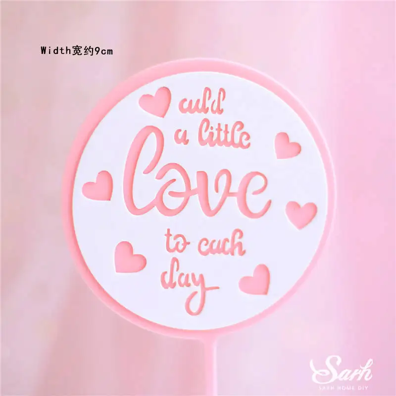 2pc love to you Кролик пара кролик с днем рождения украшения Сердце Дерево розовый торт Топпер для свадебной вечеринки малыш день Святого Валентина юбилей Любовь Подарки - Цвет: 2pc love to you