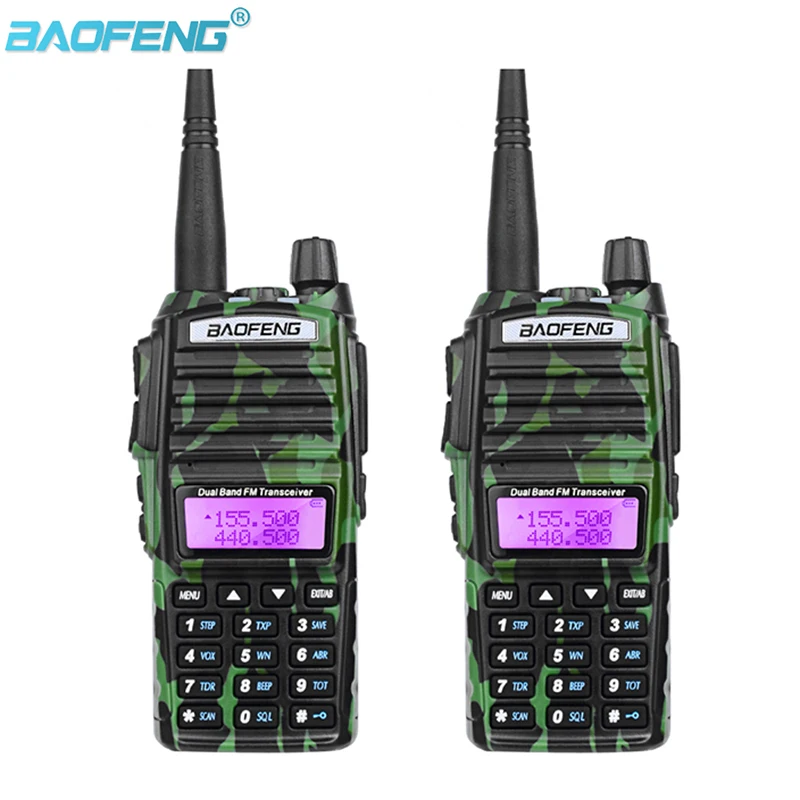 

2 шт Baofeng UV-82 иди и болтай Walkie Talkie CB радио UV82 Портативный двухстороннее радио FM трансивер дальний двухдиапазонный baofeng UV 82