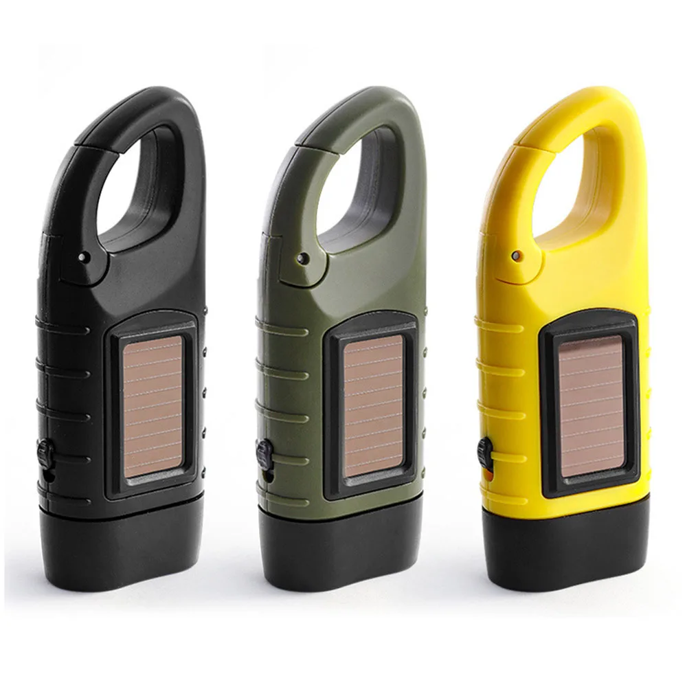 

Portable Hand Crank Dynamo Torch Lantern Solar Charging Powerful Flashlight Led Rechargeable For Self defense Emergency Camping