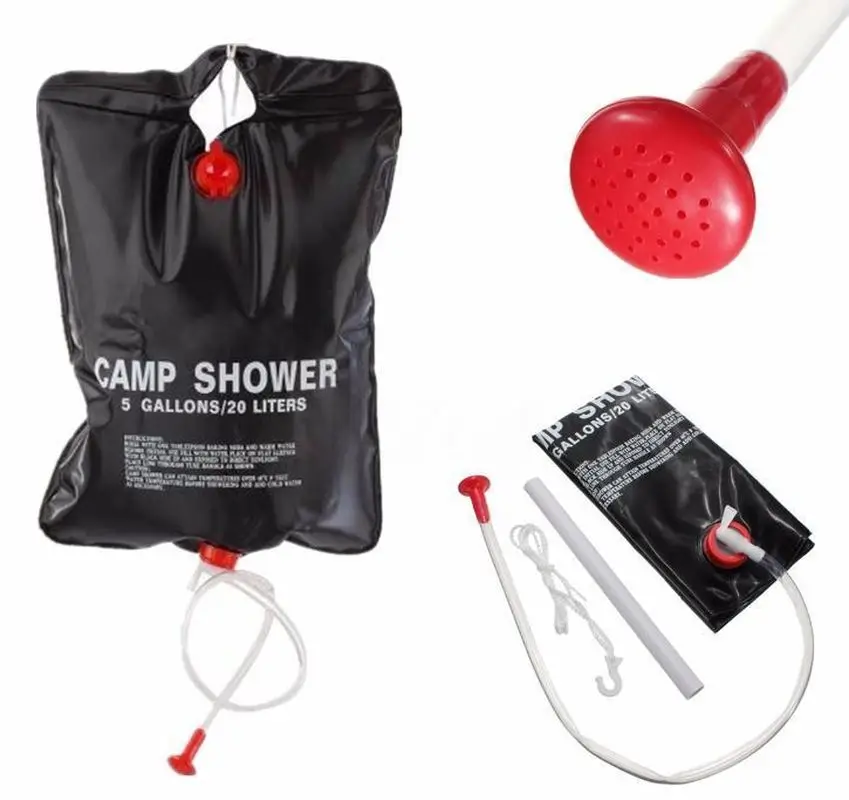 20L наружная сумка для душа Портативная кемпинг туризм солнечный подогреваемый