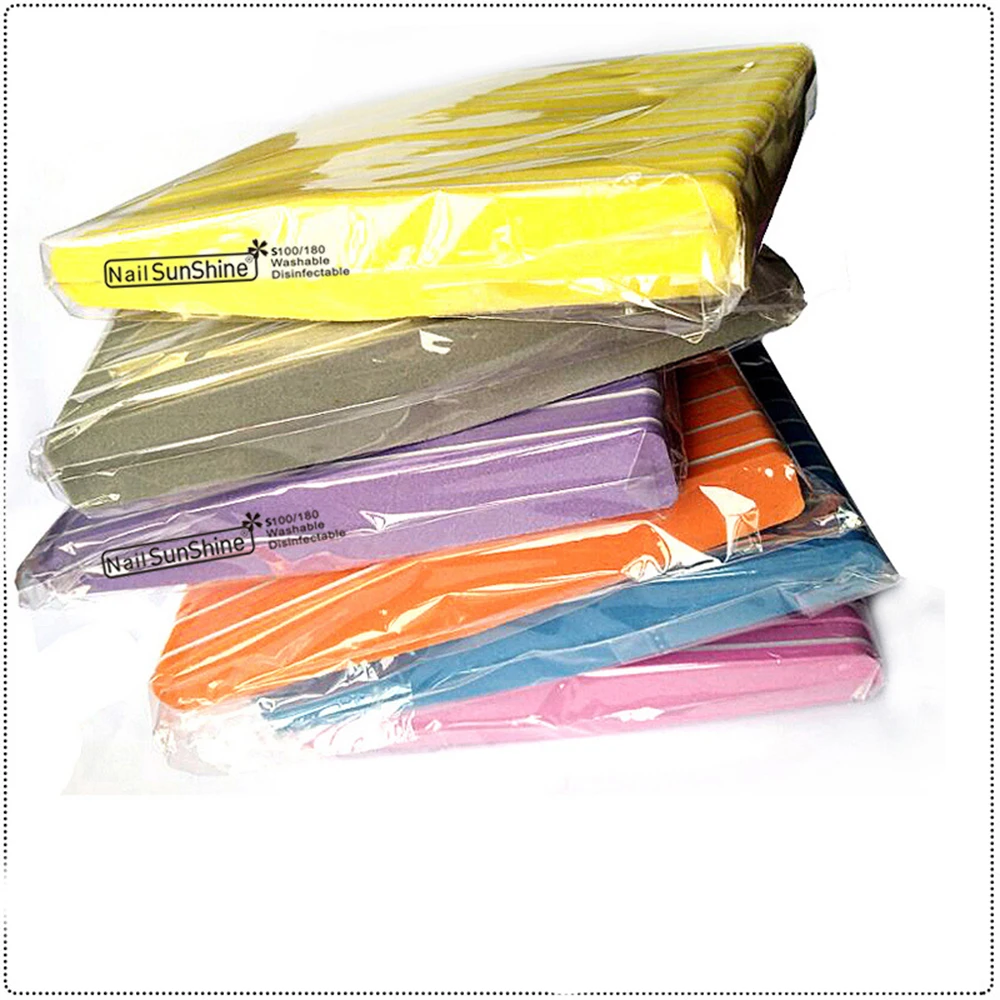 5 шт. маникюрные пилки для ногтей маникюра 80/100 сильное плотное шлифование