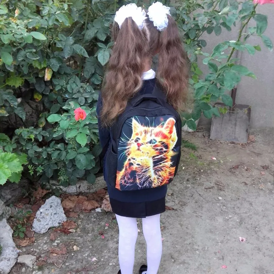 Fashion 3D Zoo Animals Backpack For Girls Cute Bulldog Dolphin Children School Backpacks Leopard Printing Backpack Kids Bagpack