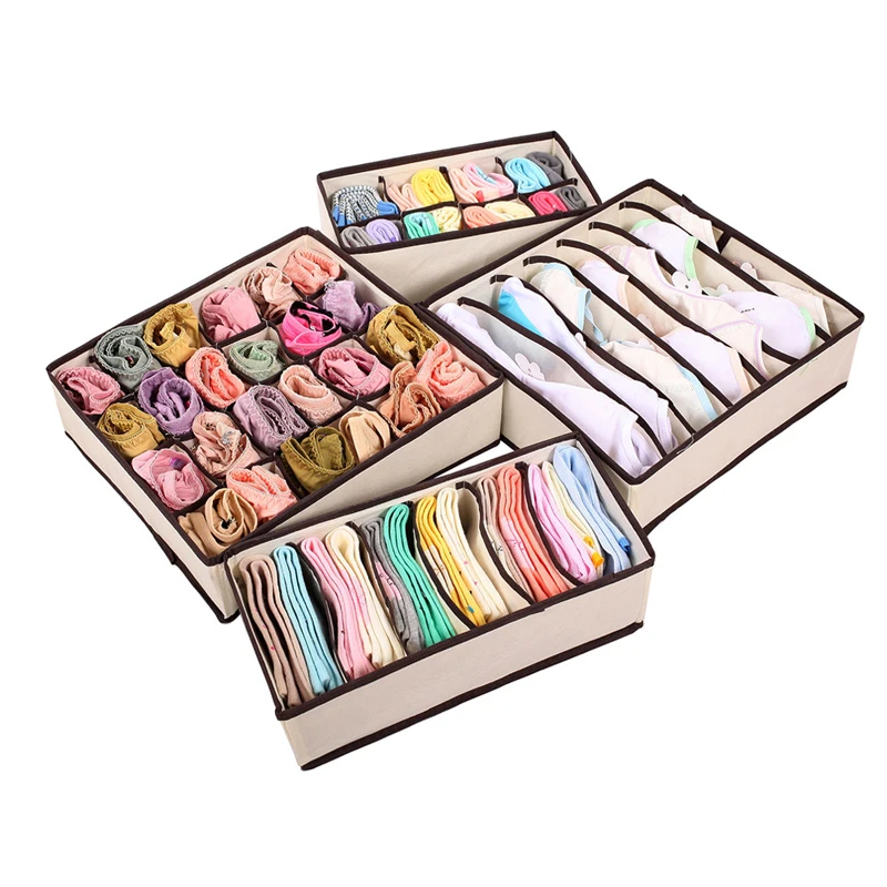 Складные Нетканые Ящики для хранения набор шкаф галстуки бюстгальтер носки ящик