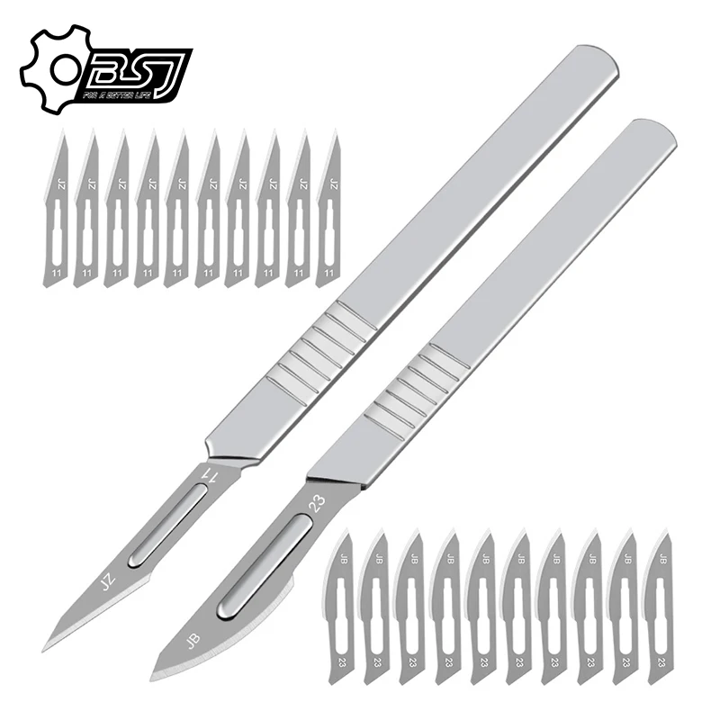 10 шт. 11 #23 # углеродистая сталь хирургические скальпельные лезвия + 1 ручка