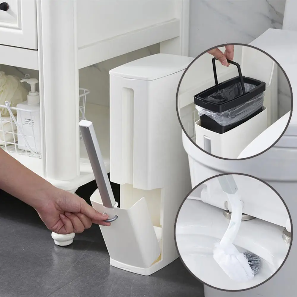 Набор мусорных корзин для ванной комнаты Тонкая Пластиковая мусорная корзина с