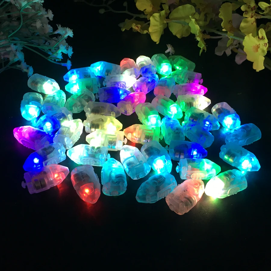 Синие светодиодные лампы 50 шт./лот Светильники для воздушных шаров бумажные