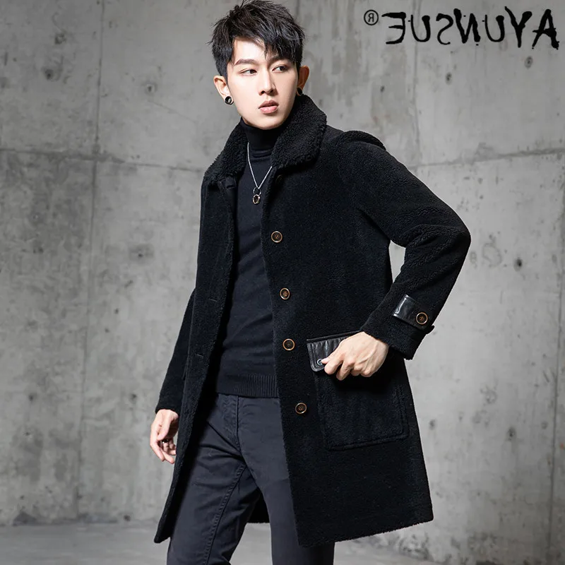 

Genuine men's jacket, 100% wool jacket, long wool jacket, ym006 kj3954, fashion