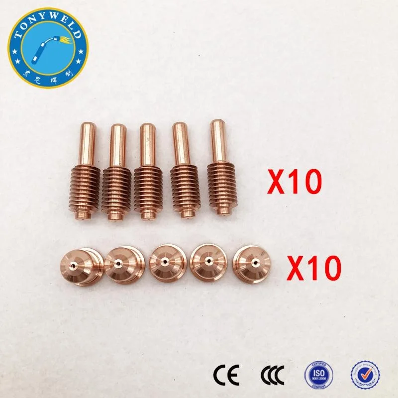 

Plasma spare parts ( 5 pcs 220842 electrode + 5pcs 220819 nozzle 65A )x10 set