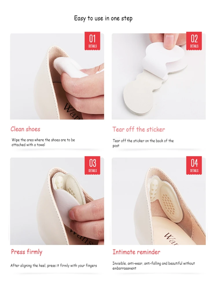 Fashion Women Insoles for Shoes High Heels Adjust Size Adhesive Heel Liner Grips Protector Sticker Pain Relief Foot Care Inserts
