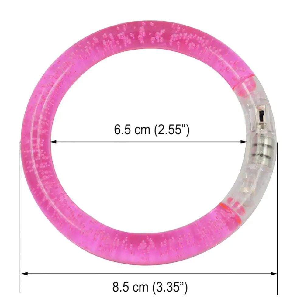 

Hot Sales 6Pcs LED Light up Bracelet Party Concert Flashing Glow Bubble Bangle Wristband