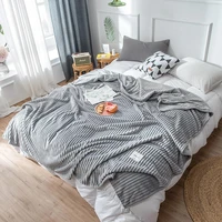 striped blanket plush solid color covers for sofa soft adult fleece throw blankets flannel bedspread for the couch
