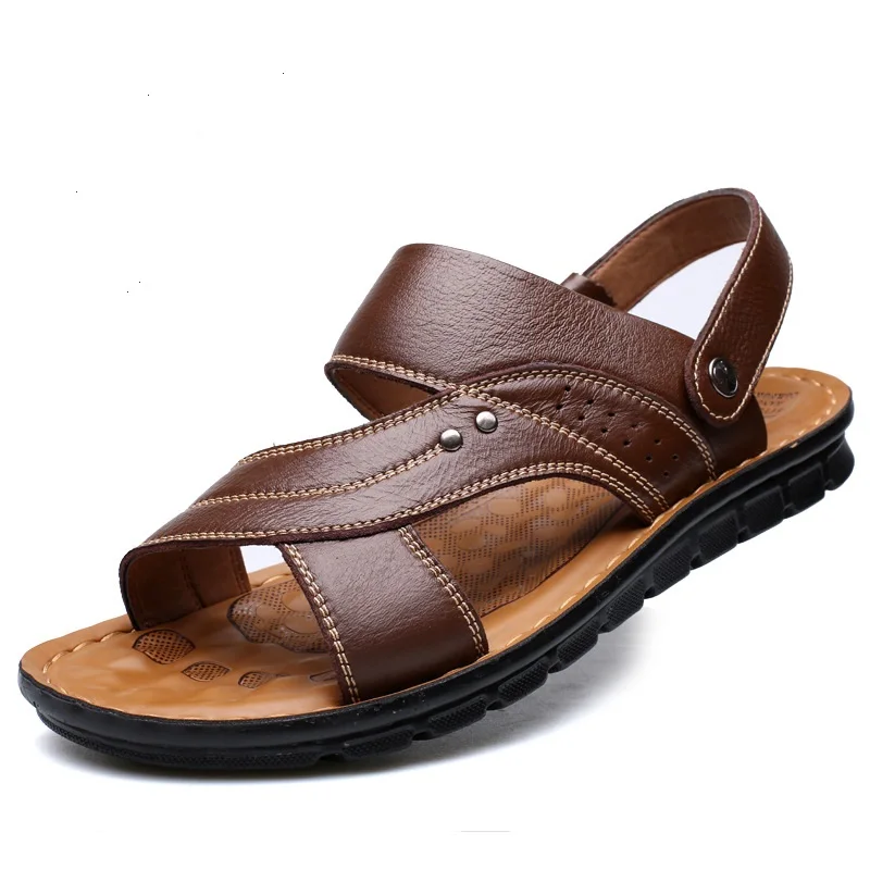 

Summer new men's sandals men's leather beach shoes casual men's shoes fashion slippers c121