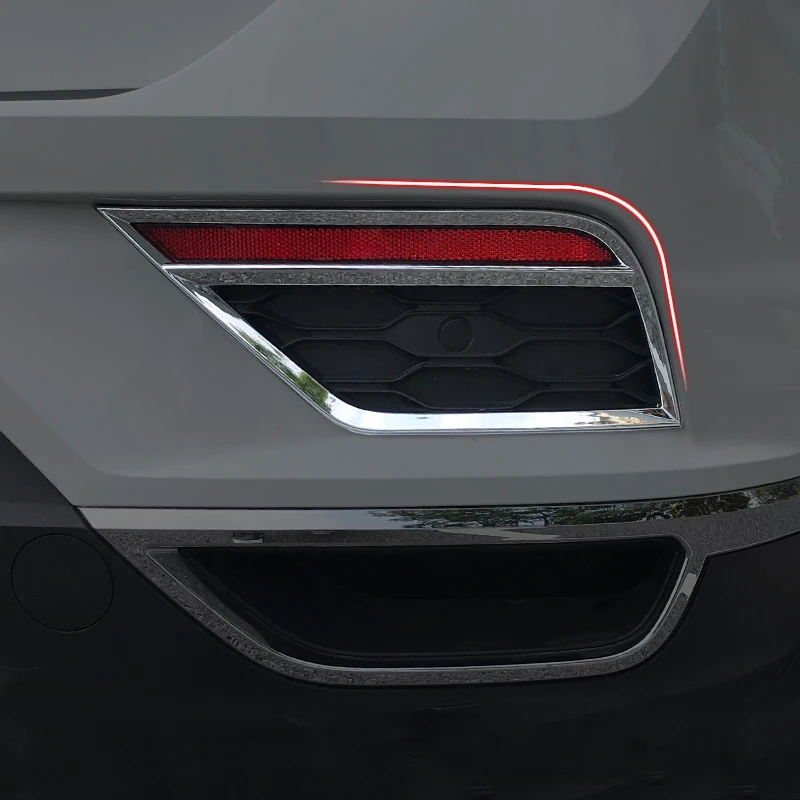 Для Volkswagen VW T-ROC 2017 2018 ABS хромированный Автомобильный задний отражатель Туман