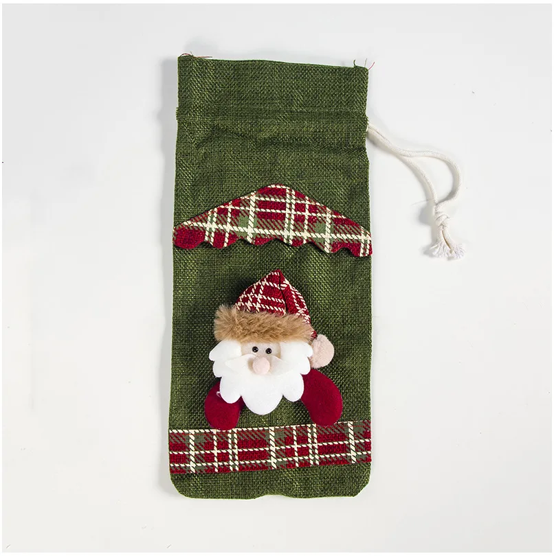 2020 Рождественская Фотосумка Санта Клаус снеговик льняной Фотофон вечеринка