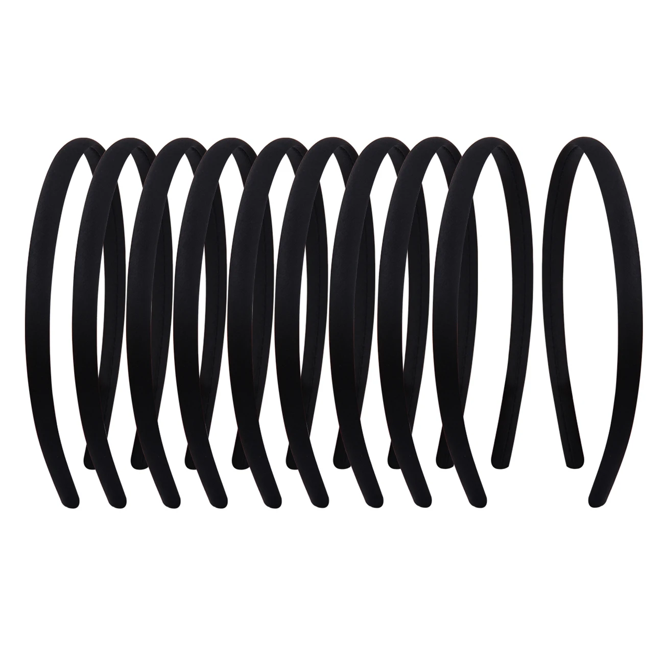 Черные атласные повязки на голову 1/1 5/2 см с покрытием из сатина сделай сам белая