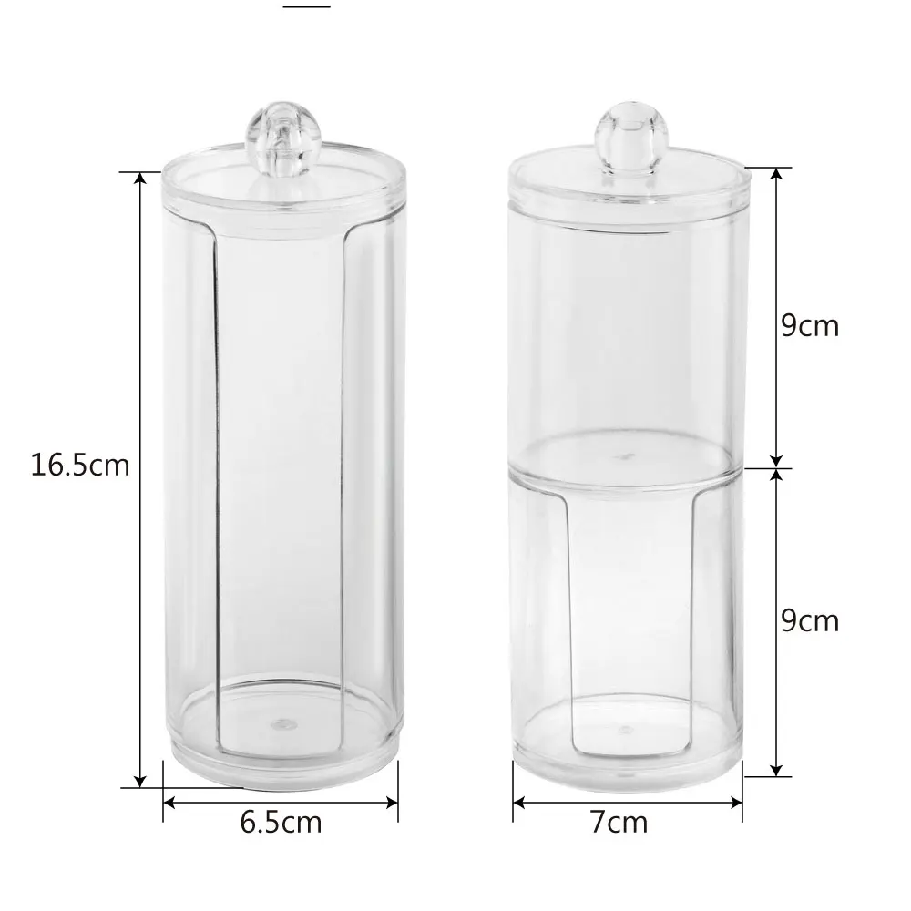 

Travel Cosmetic Storage Case Jewelry Container Cosmetic Makeup Cotton Pad Organizer Acrylic Transparent Sundries Storage Box
