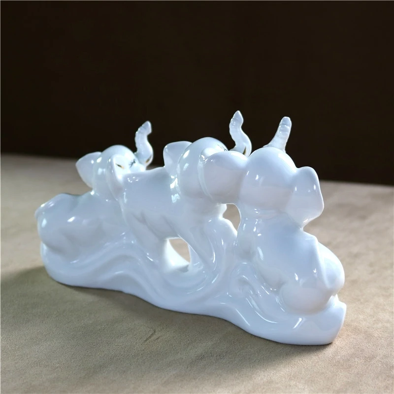 Оригинальная фарфоровая миниатюрная керамическая фигурка слона для всей семьи
