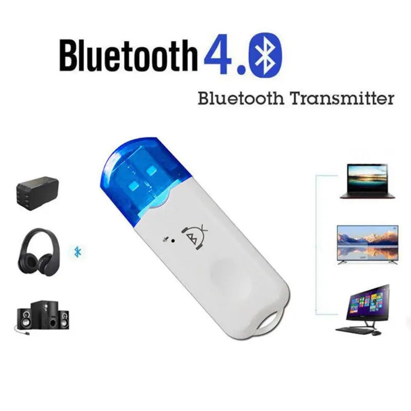 AAAE Top-Small Size Blue Wireless Handsfree Usb Bluetooth Audio Music Receiver Adapter For Car Home Speaker | Электроника