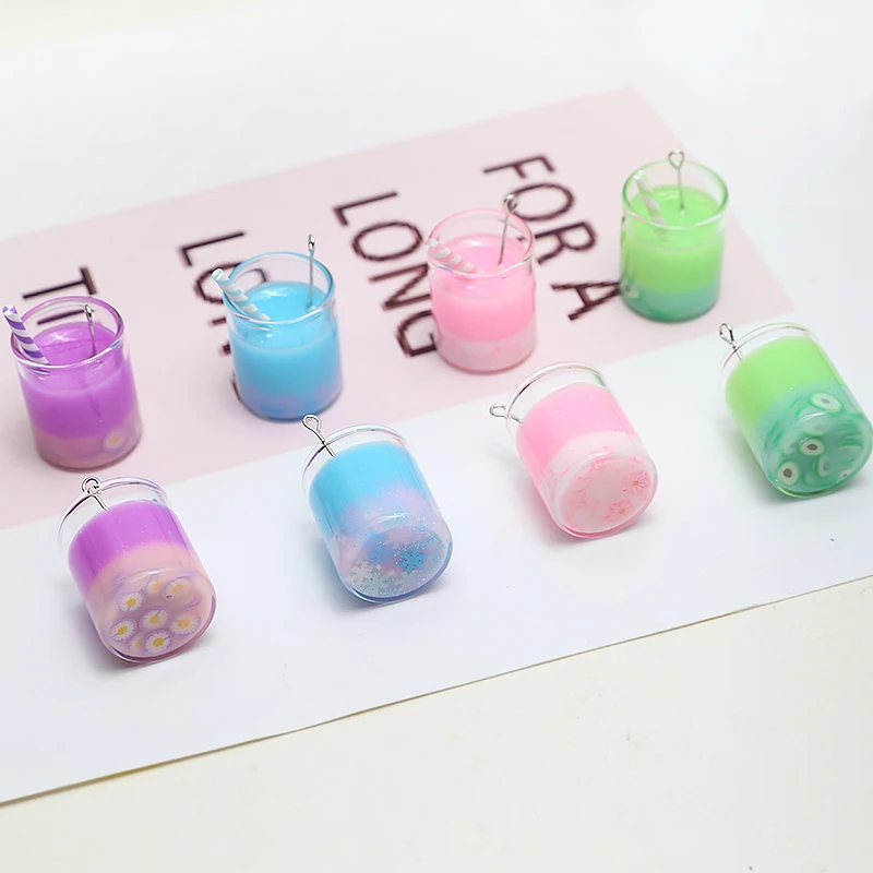 Модные серьги для женщин 6 шт. эффектные креативные красочные стеклянные