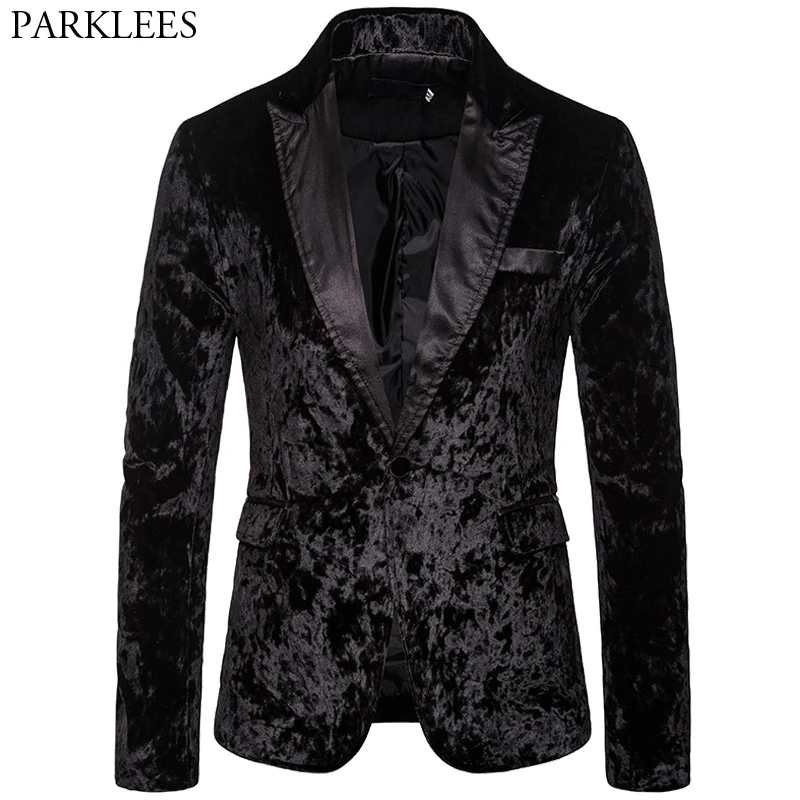 Red Corduroy Blazer Men One Button Mens Blazers Jacket Wedding Party Stage Performance Suit Masculino XXL | Мужская одежда