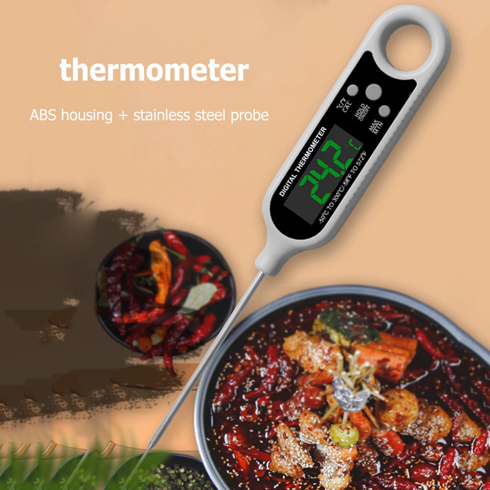 

Digital Food Thermometer Outdoor Kitchen Oven BBQ Cooking Meat Milk Water Measure Probe Tool Grill Barbecue Kitchen Thermometer