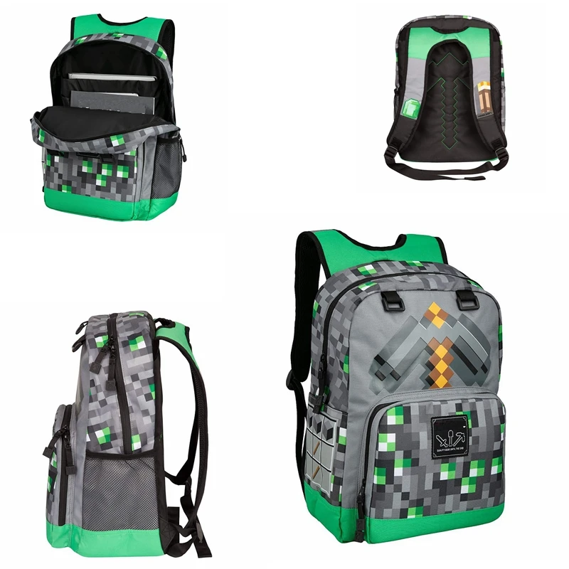 

45*33*23cm Minecraft satchel Creeper End Black Dragon Diamond Pickaxe school Bag Backpack Men Women student gift school supplies