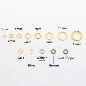 200 шт. 3 4 5 6, 8, 10, 12 mm серебристый золото соединительные кольца Разъем фурнитура для бижутерии рукоделия изделий браслет ожерелье серьги Diy аксессуары оптовая продажа