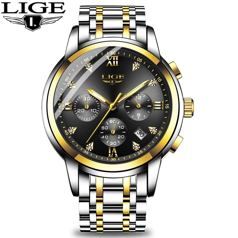 Relogio Masculino новые часы для мужчин Горячие Классические роскошные LIGE Спортивные
