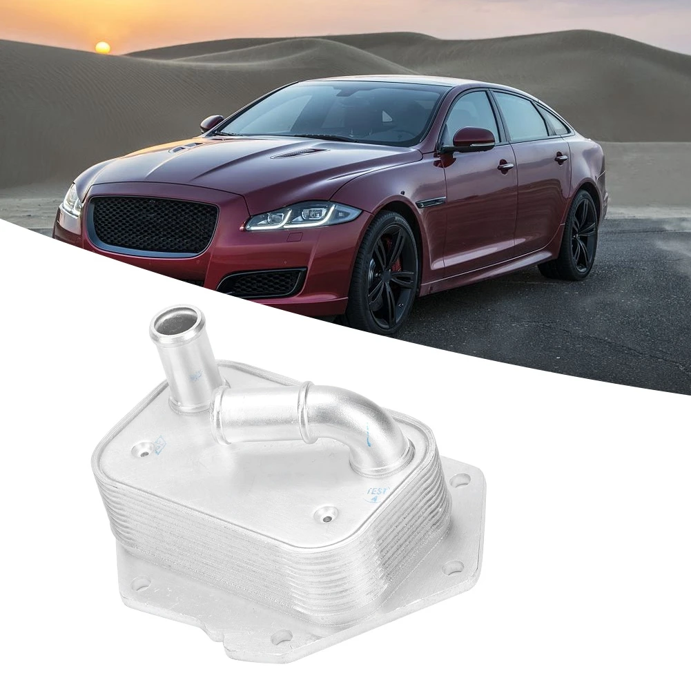 

Aluminum Engine Oil Cooler Cooling System Fits For Jaguar XF(X250)2011-2015 C2Z15952 Oil Cooler-Silver