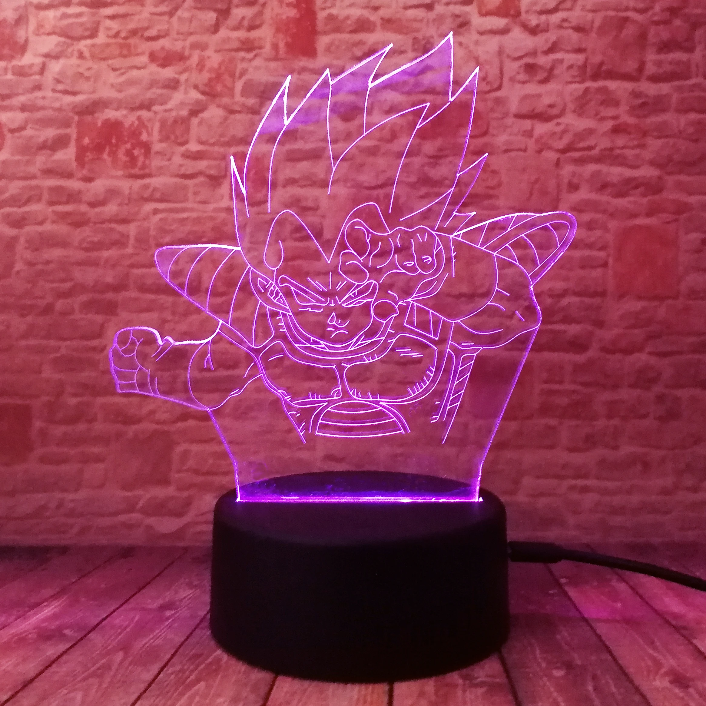 Драконий жемчуг Z Обезьяна Супер Saiyan Goku фигурка 3D Led 7 цветов меняющий хороший