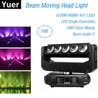 5x20w led lyre moving head lights rgbw 4in1 beam light led party lights dj stage lighting effect night club wedding moving head