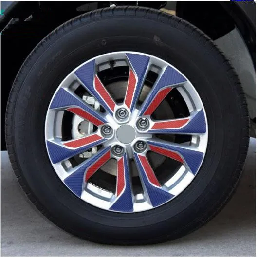 Пламени углеродного волокна 17 дюймов колеса/обода Стикеры для Nissan X Trail 2014 Z2CA693|rim