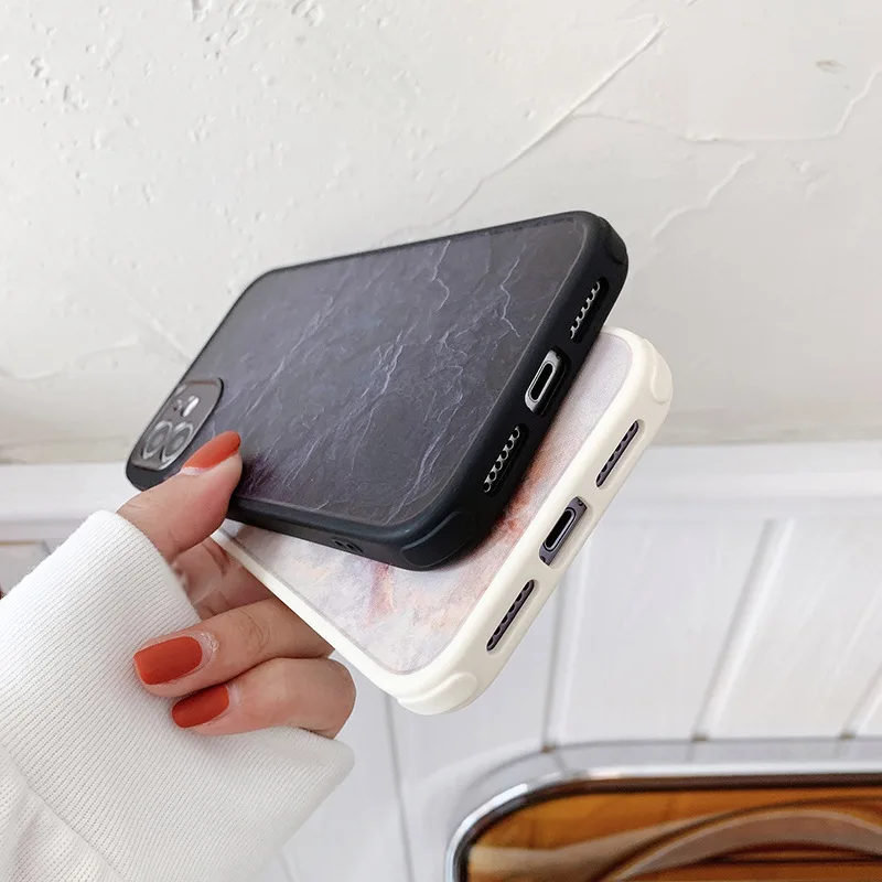 

Luxury Marble Shockproof Phone Case For iPhone 12 11 Pro Max Mini X XR XS Max 7 8 Plus Soft TPU Bumper Back Cover Coque